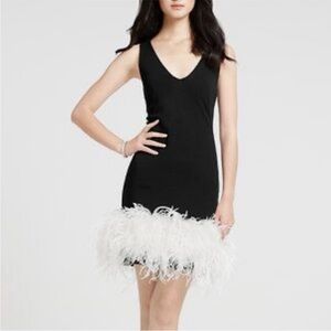 ann taylor• feather cocktail dress